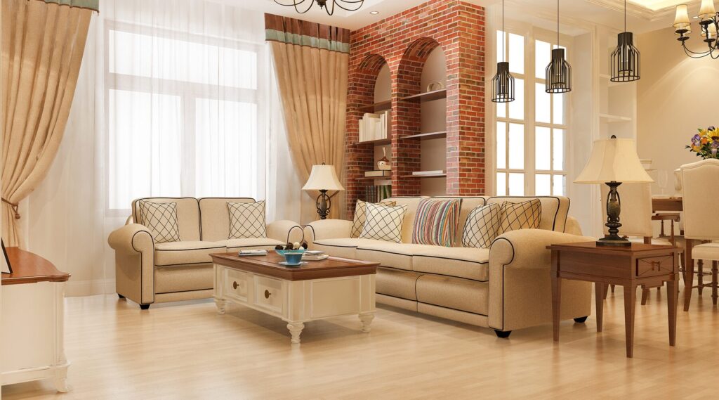 What do home interior design services include from concept to installation?